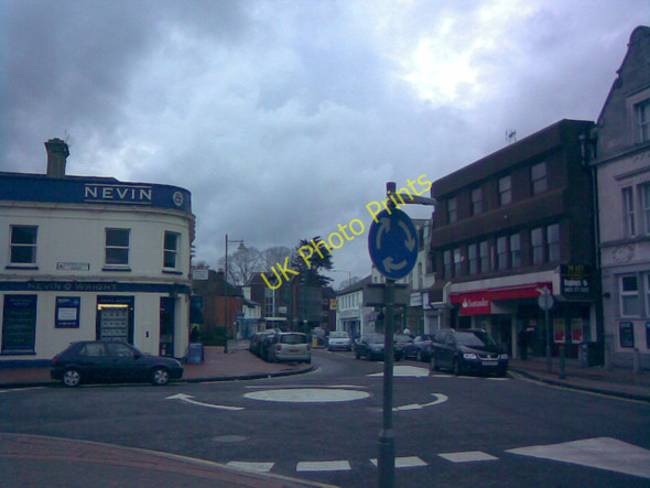 Photo 6"x4" Mini roundabout on High Street, Egham Egham c2010