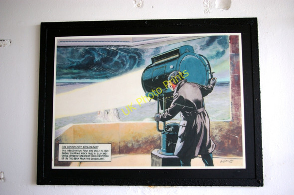 Photo 6"x4" Information Board, The Old Battery, Isle of Wight Totland c2009