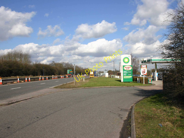 Photo 6"x4" Exit slip road, A46 southbound services, Warwick Warwick c2010
