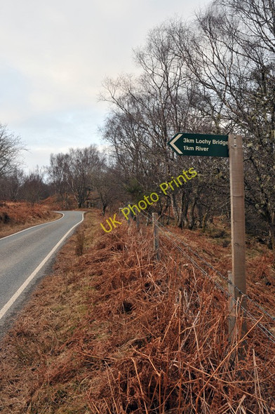 Photo 6"x4" Minor road near Torlundy and signposted walking route Muirshearlich c2010