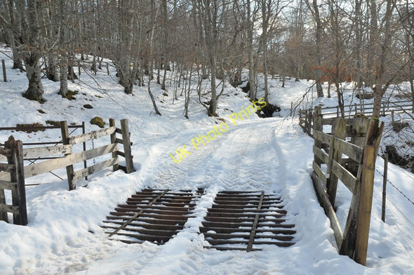 Photo 6"x4" Cattle grid on the farm road to Faschapple South Clunes c2010