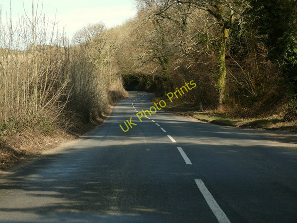 Photo 6"x4" The B3230 where a milestone on the right shows the distance to Barum Barnstaple c2010