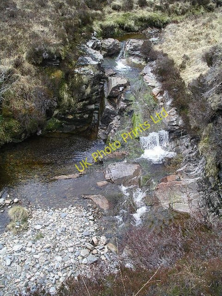 Photo 6"x4" Waterfall, Allt Teanga nan Calseachan Bealach Gorm c2006