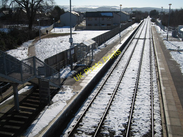 Photo 6"x4" Muir of Ord station and railway line to the south Muir of Ord c2010
