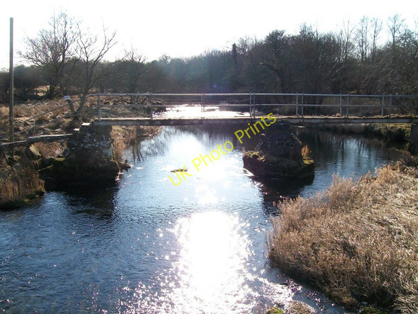 Photo 6"x4" Footbridge below Ystum-cegid Farm access bridge Dolbenmaen c2010
