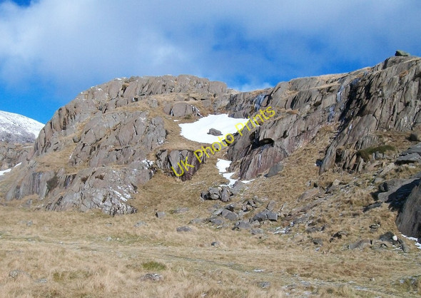 Photo 6"x4" Ice smoothed rocks alongside the Glyder Path Gwastadnant c2010