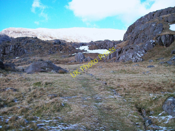 Photo 6"x4" Approaching the col between Moel Berfedd and Glyder Fawr Gwastadnant c2010