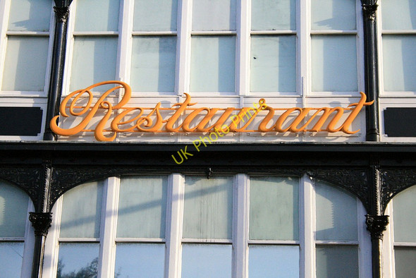 Photo 6"x4" Restaurant sign on Dingles Bournemouth c2010