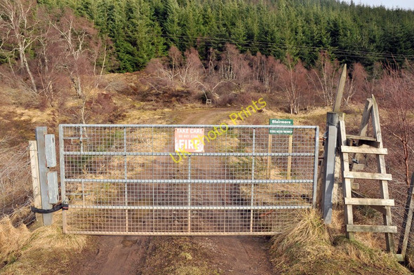 Photo 6"x4" Gated entrance to forestry Ardendrain c2010