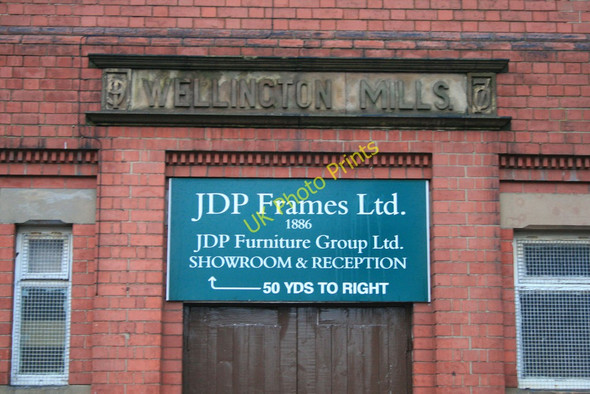 Photo 6"x4" Title stone Wellington Mills, 1907 Long Eaton c2010