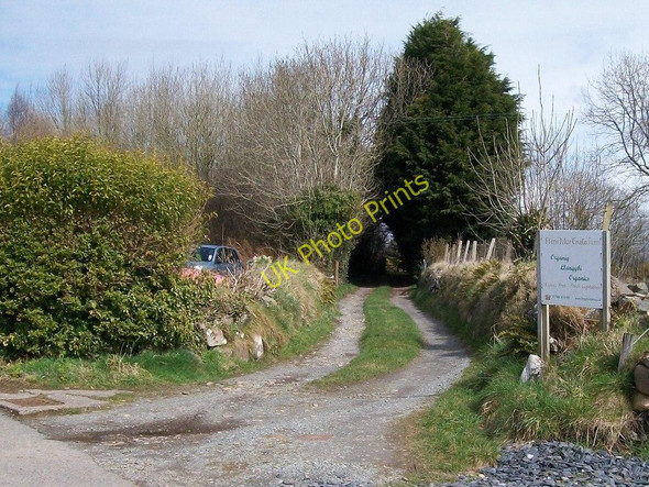 Photo 6"x4" Access road to Fferm Organig Mur Crusto Organic Farm Llanarmon c2010