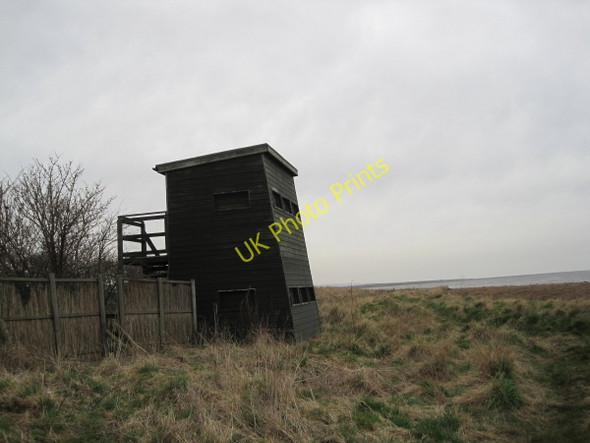 Photo 6"x4" Bird Hide at Lowmoor Point Detchant c2010