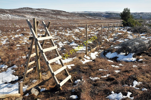 Photo 6"x4" Stile over the fence to the moorland Crask of Aigas c2010