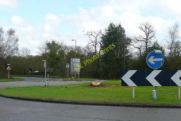 Photo 6"x4" Park Corner roundabout Riseley\/SU7263 c2010