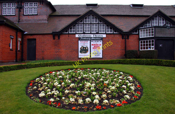 Photo 6"x4" Flowerbed at the Gladstone Theatre Bebington c2010