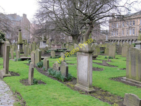 Photo 6"x4" Headstones in the Howff Craigie\/NO4231 c2010