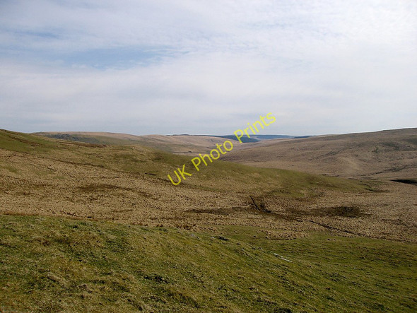 Photo 6"x4" View of the valley Camddwr Esgair Ambor c2010