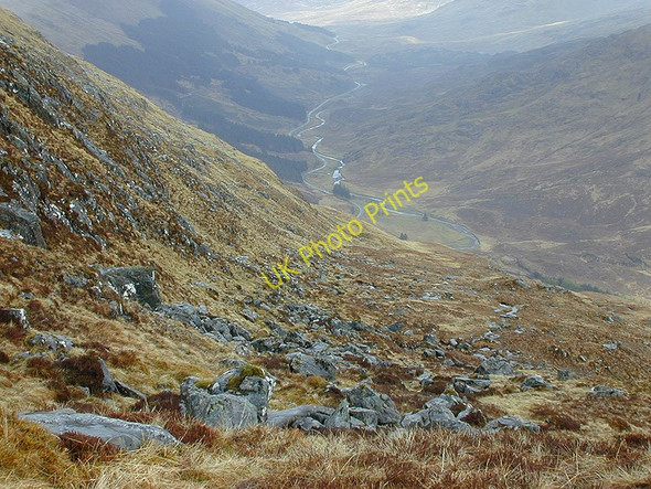 Photo 6"x4" View down towards Glen Shiel Sg\u00f9rr nan Spainteach c2004
