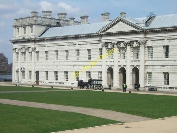 Photo 6"x4" Horse drawn hearse at Old Royal Naval College Greenwich\/TQ3977 c2010