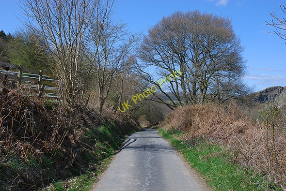 Photo 6"x4" Minor road west of the Afon Gwy \/ River Wye Llanwrthwl c2010