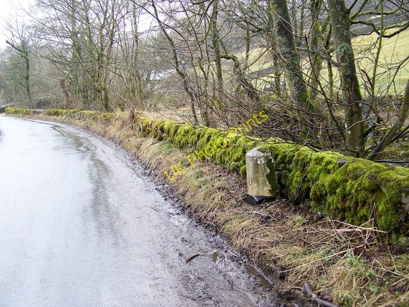 Photo 6"x4" Milestone near Stone House Lea Yeat c2010