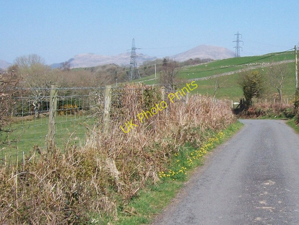 Photo 6"x4" Bend in the Ynys-ddu road south of the Coed Adtenstaedt woodland Criccieth c2010