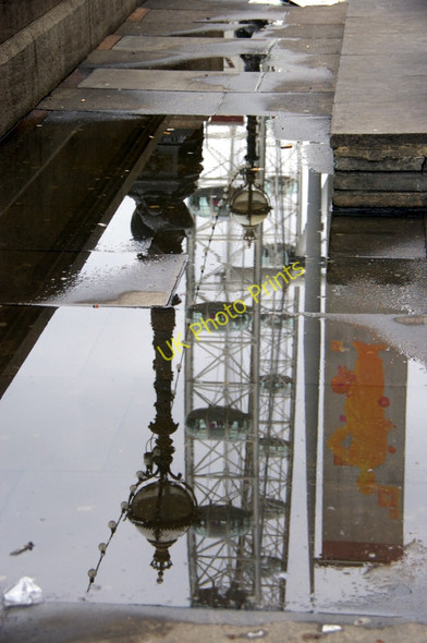 Photo 6"x4" London Eye Reflection Westminster c2010
