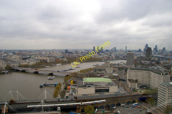 Photo 6"x4" Charing Cross Bridge from London Eye London c2010