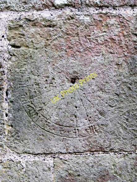 Photo 6"x4" Sundial, St Mary's Church Tarrant Gunville c2010
