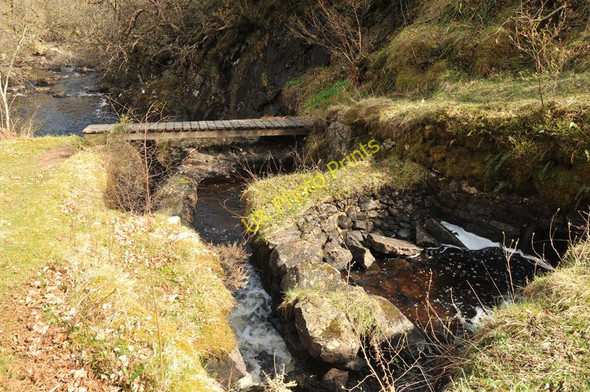 Photo 6"x4" Footbridge at the bottom of the salmon ladder Little Torboll c2010