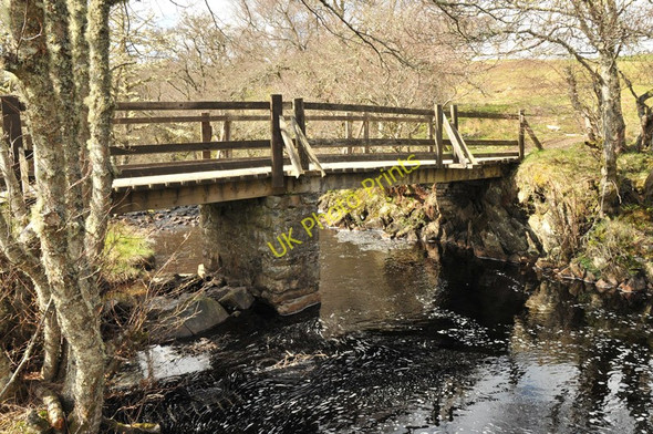 Photo 6"x4" Well built wooden bridge near Dalnamain Little Torboll c2010