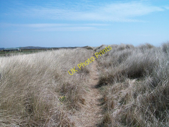 Photo 6"x4" A narrow path along the crest of the dunes. Abererch c2010
