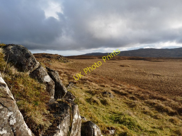 Photo 6"x4" Sunlit grassland above Glenmore, Ardnamurchan Beinn Bhuidhe\/NM5662 c2010