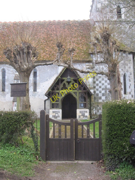 Photo 6"x4" St Mary's Church Gate and Pathway Nunton c2009