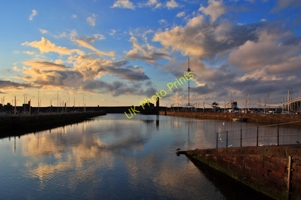 Photo 6"x4" Sunset, Whitehaven Harbour Whitehaven\/NX9718 c2010