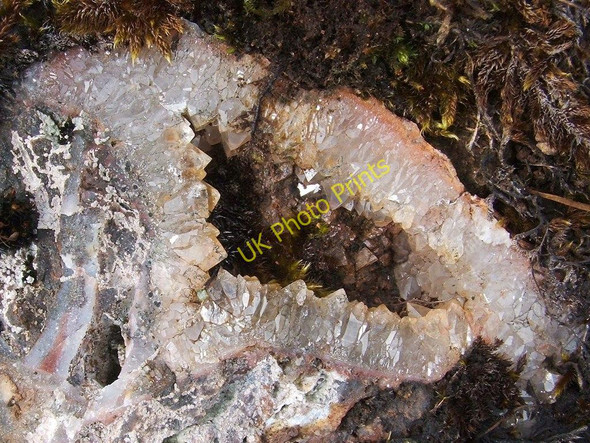 Photo 6"x4" Boulder detail: geode Arden\/NS3684 c2010