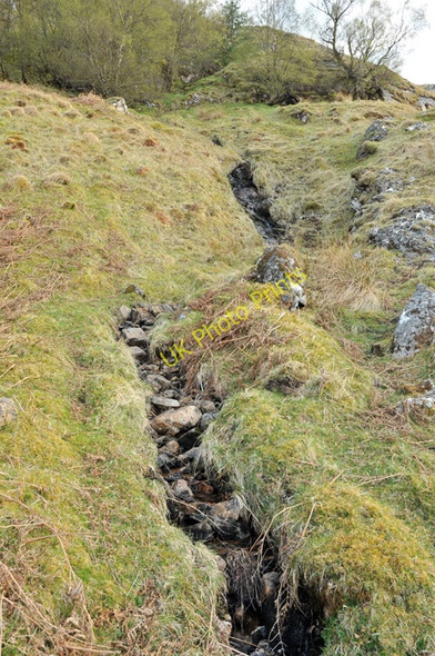 Photo 6"x4" Stream flowing down the slopes of Creag Ghorm South Ballachulish c2010