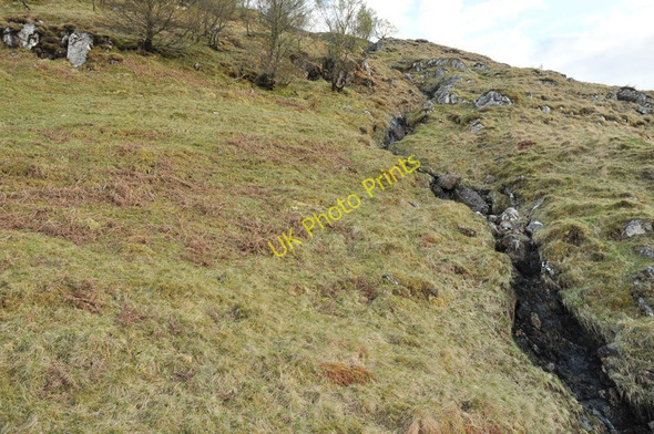 Photo 6"x4" Stream flowing down from Creag Ghorm South Ballachulish c2010