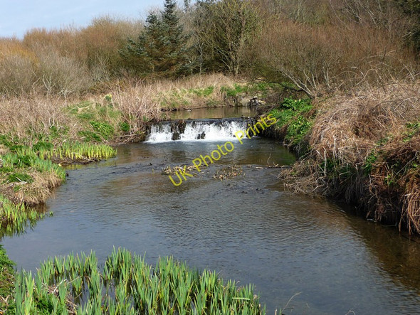 Photo 6"x4" Small weir on the Colby River Ballagawne\/SC2169 c2010