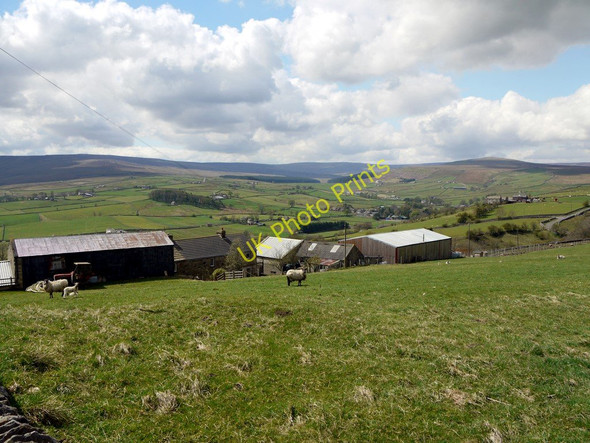 Photo 6"x4" Whitestones Farm from above West Blackdene c2010
