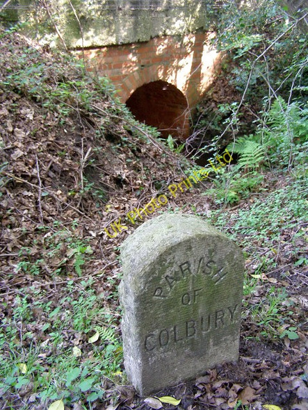 Photo 6"x4" Boundary stone north of Dunces Arch, New Forest Clayhill\/SU3007 c2006