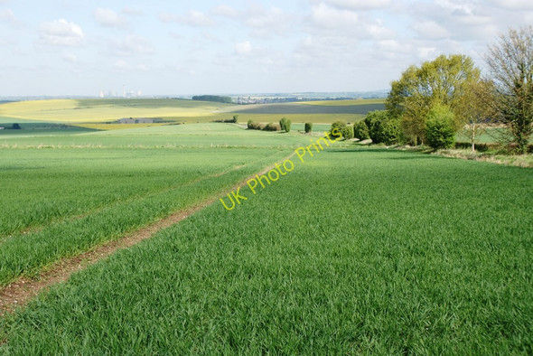 Photo 6"x4" Farmland at Upper Cadleys, Woodcote Cleeve\/SU6081 c2010