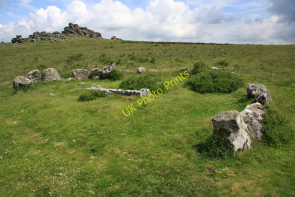 Photo 6"x4" Cairn circle and cist Bonehill\/SX7277 c2009