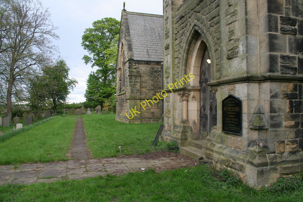 Photo 6"x4" Cut Bench Mark, St Peter's Church Arthington c2010