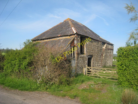 Photo 6"x4" Derelict Barn at College Farm Bonnington\/TR0535 c2010