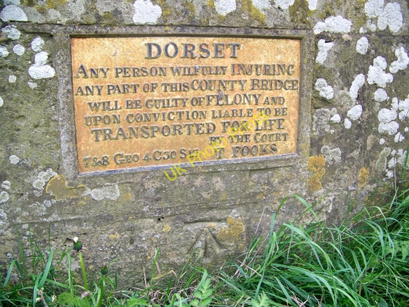 Photo 6"x4" Bench Mark and sign, Hay Bridge West Orchard c2010