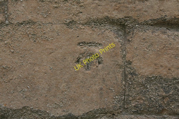 Photo 6"x4" Cut Bench Mark (close-up) Knaresborough c2010