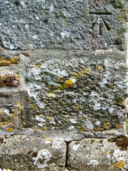 Photo 6"x4" Bench Mark, St Aldhelm's Church Belchalwell c2010