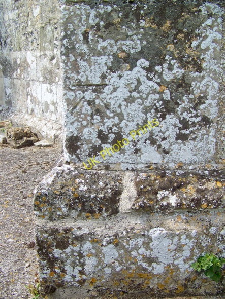 Photo 6"x4" Bench Mark, Church of St Mary the Virgin Homington c2010
