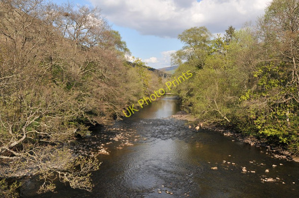 Photo 6"x4" River Balvag flowing from Loch Voil to Loch Lubnaig Balquhidder c2010